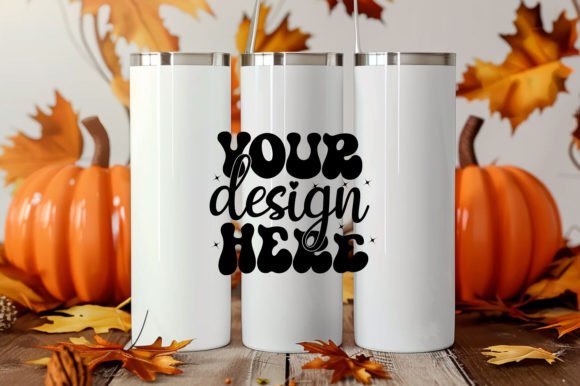 20 Oz Skinny Fall White Tumbler Mockup Review