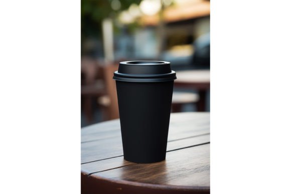 Black Paper Cup Mockup