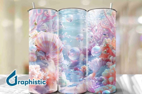 Bubbles Pearl Sunset Tumbler Wrap 31