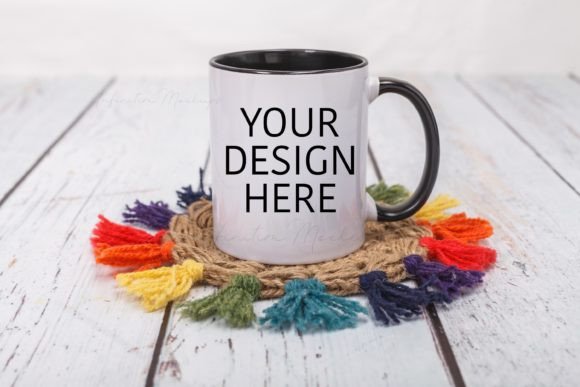 Coffee Mug Mockup 11oz Black Handle Cup Review