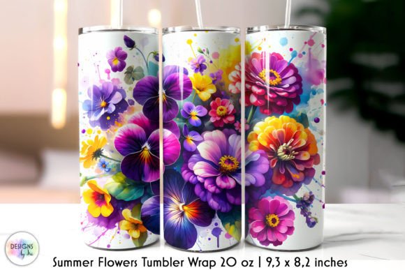Colourful Floral Tumbler Wrap Design Review