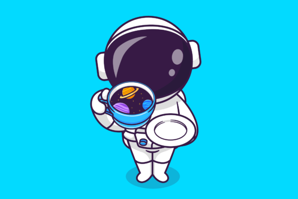 Cute Astronaut Drink Coffee Space Cup Embroidery Review
