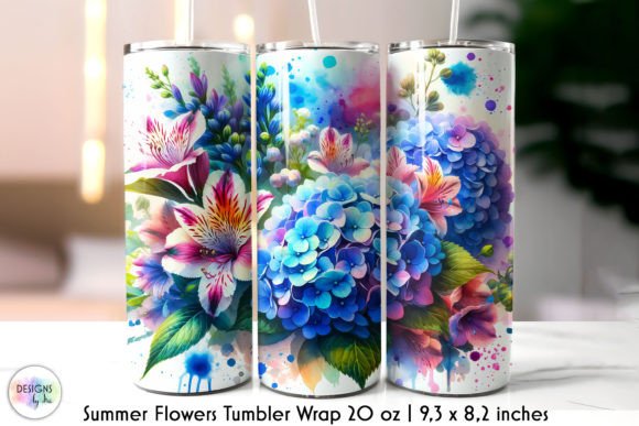 Floral Summer Tumbler Wrap Design Review