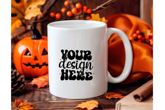 Halloween Mug Pumpkin Coffee Cup Mockup
