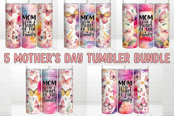 Mother's Day Tumbler Embroidery Design