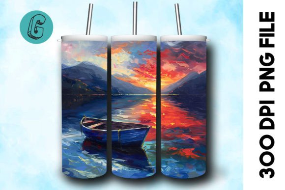 Oil Paint Lonely Boat Tumbler Wrap 38 Review