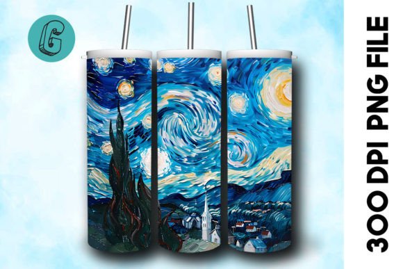 Oil Paint Starry Night Tumbler Wrap 25 Review