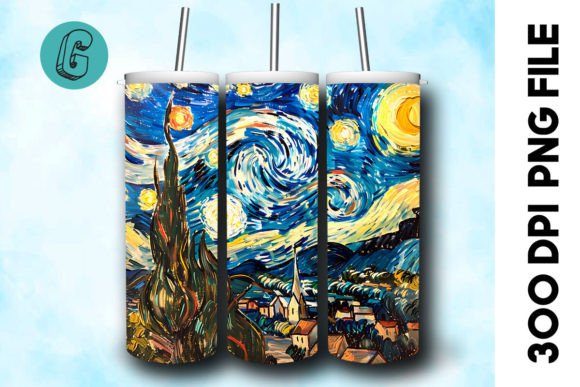 Oil Paint Starry Night Tumbler Wrap 28 Review