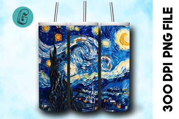 Oil Paint Starry Night Tumbler Wrap 38 Review