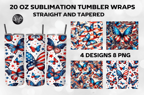 Patriotic Butterfly Tumbler Wrap 20oz Review