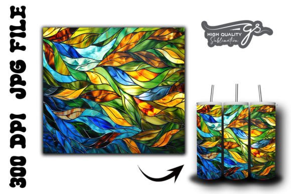 Stained Glass Leaves Tumbler Wrap 25 Review