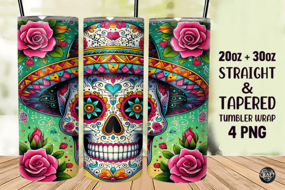 Sugar Skull Tumbler Wrap Design Review