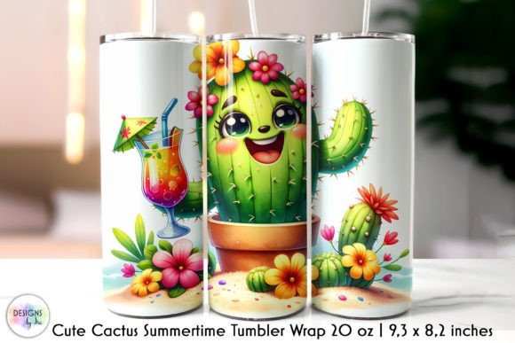 Summertime Tumbler Wrap with Cute Cactus Review