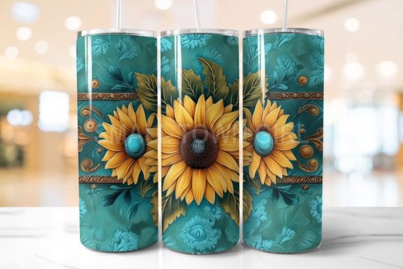 Tooled Leather Sunflower Tumbler Design Review