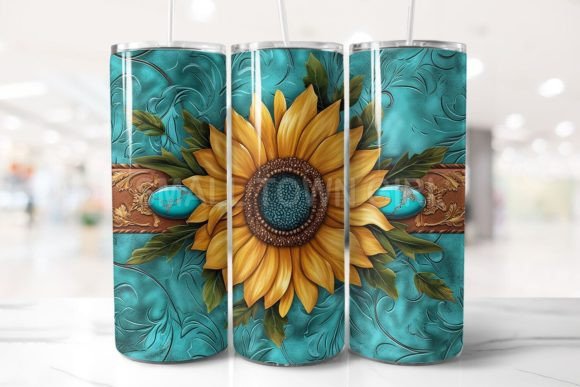 Tooled Leather Sunflower Tumbler Design Review