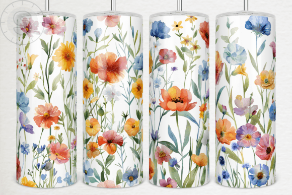 Wildflower Tumbler Wrap Design